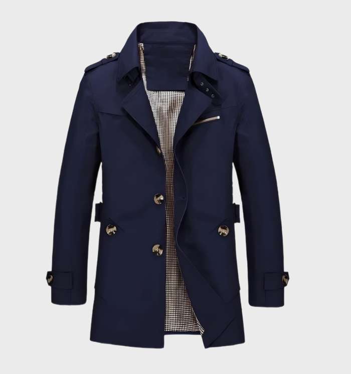Trenchcoat Heren | Knoopsluiting & Tussenjas