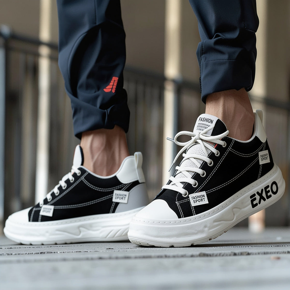 Heren Platform Sneakers | Gestikte Labels