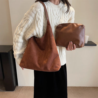 Sorella - Suède Schoudertas met Luxe Clutch