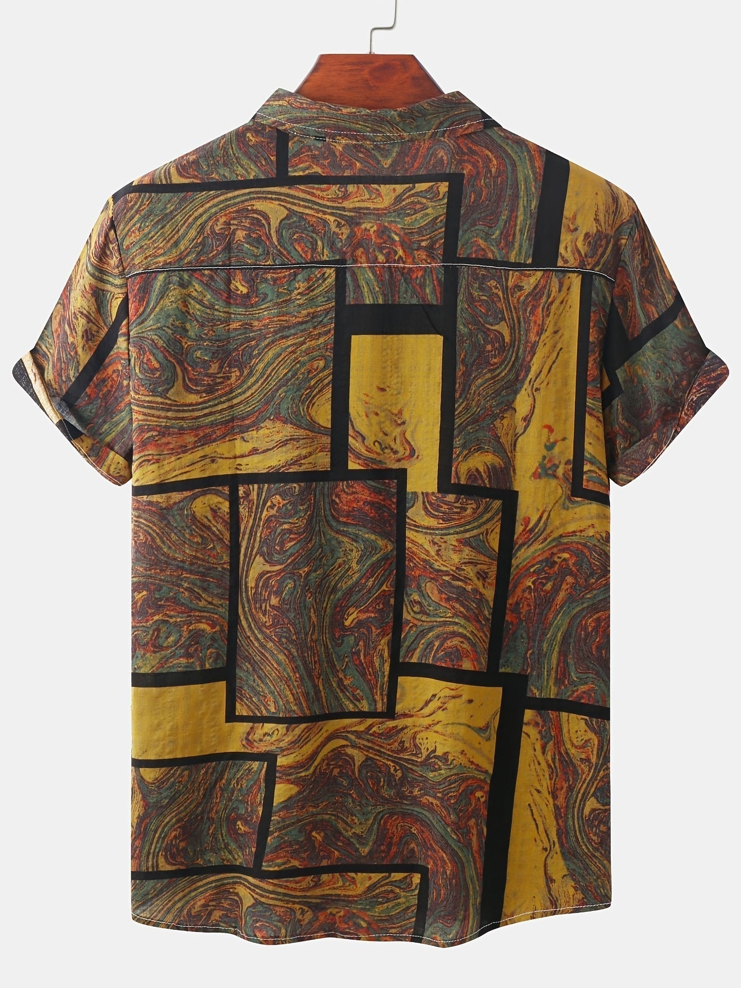Zomers katoenen overhemd met abstract patroon
