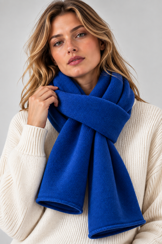 Unisex Geribbelde Sjaal | Effen Ribpatroon