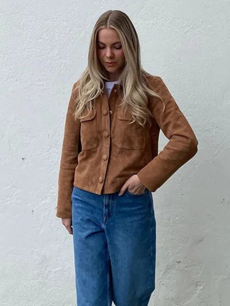 Cropped Tussenjas Dames | Knoopsluiting