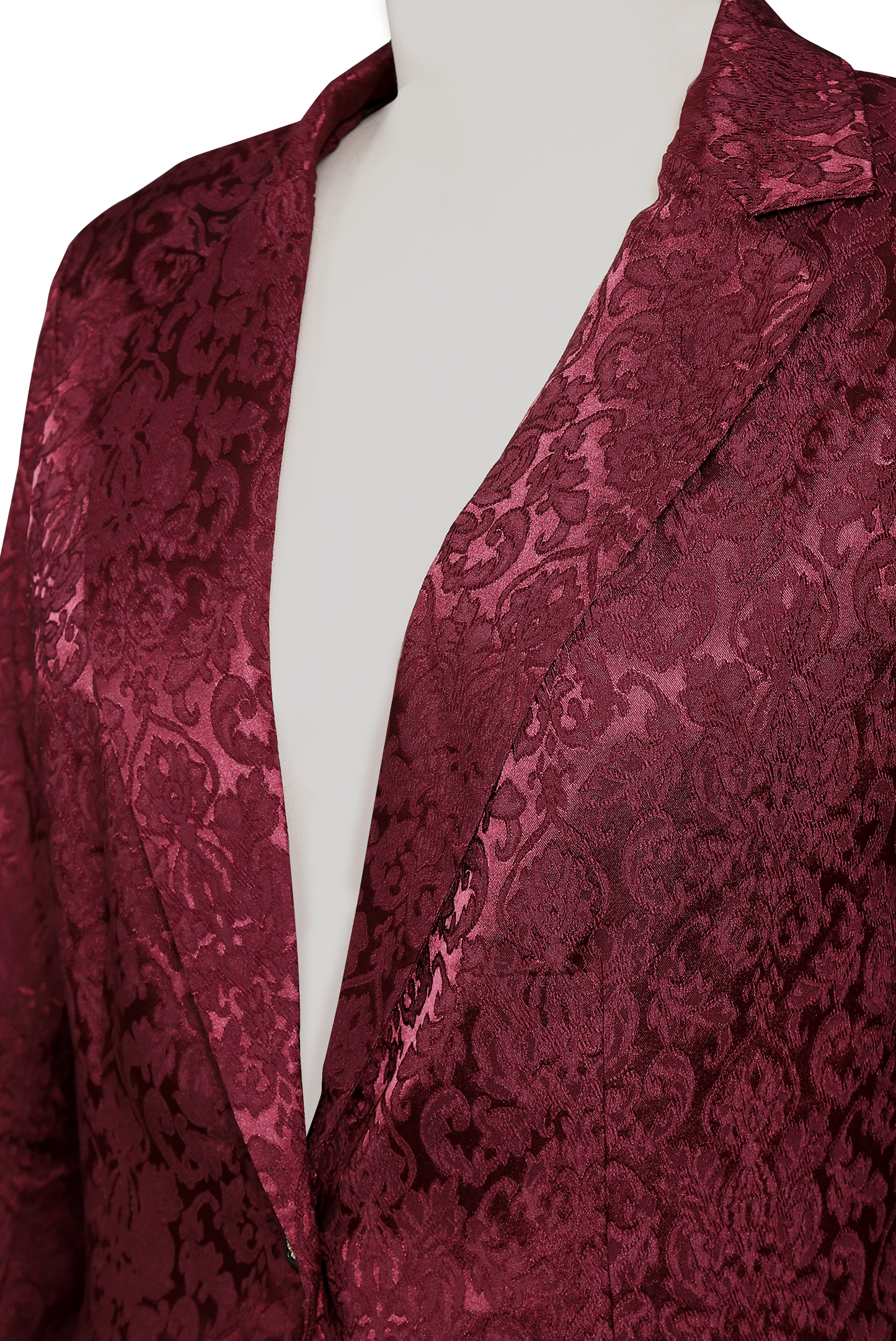 Dames Blazer Bordeaux | Jacquard & Slim Fit