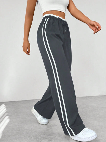 Yara - Trendy Sportieve Wide-Leg Broek