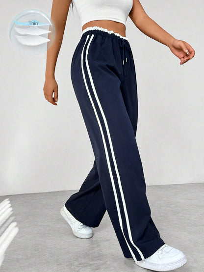 Yara - Trendy Sportieve Wide-Leg Broek