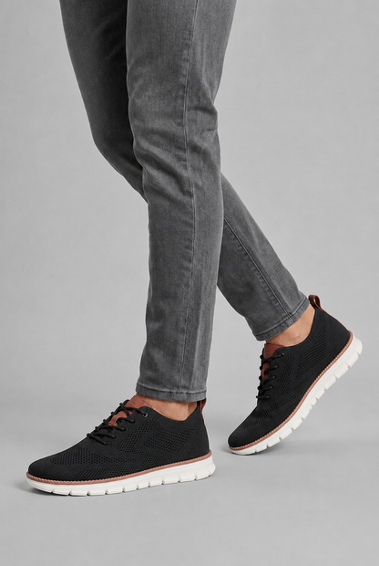 Knitted Casual Sneakers For Men | Lace-Up