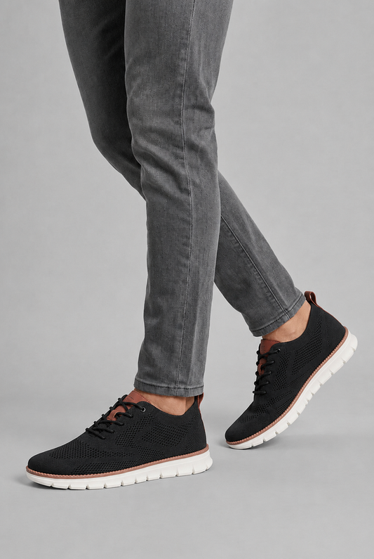 Knitted Casual Sneakers For Men | Lace-Up