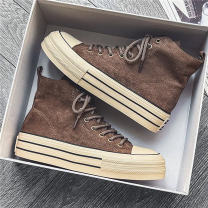 Unisex Hoge Sneakers – Suède Platform High Tops