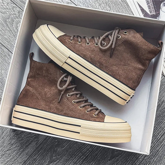 Unisex Hoge Sneakers – Suède Platform High Tops