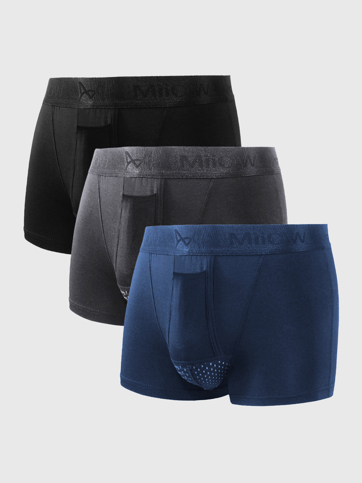 3-Pack Comfortabele Dual Pouch Boxers – Ademend &amp; Ondersteunend Ondergoed voor Heren