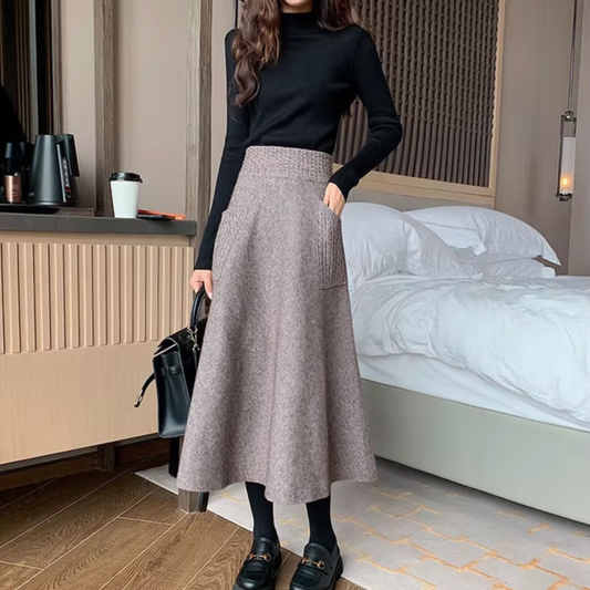Annelise - Elegante Wollen Rok met Zakken