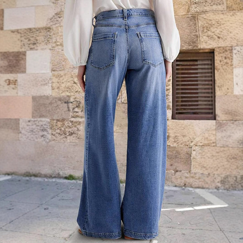 Spijkerbroek Dames | Wide Leg met Hoge Taille