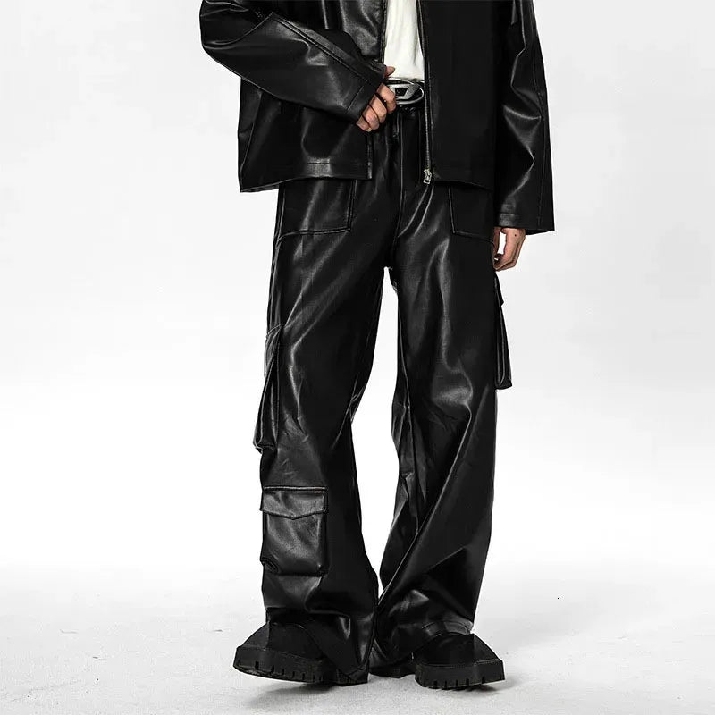 Xander – Luxe Leren Cargo Broek
