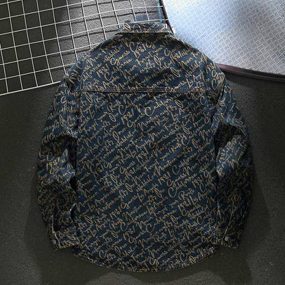Denim Jas Heren | Spijkerjack met Print