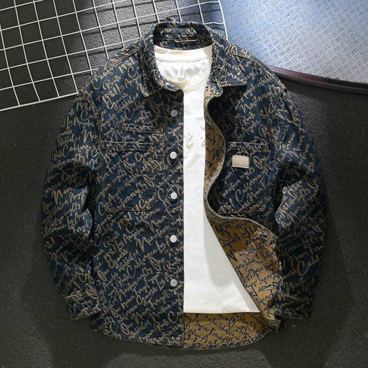 Denim Jas Heren | Spijkerjack met Print
