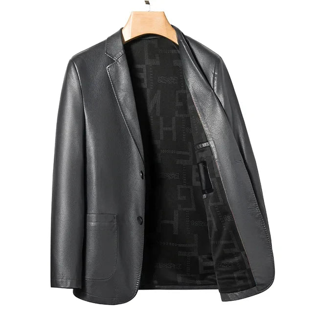 Cedric - Stijlvolle Leren Blazer voor Heren