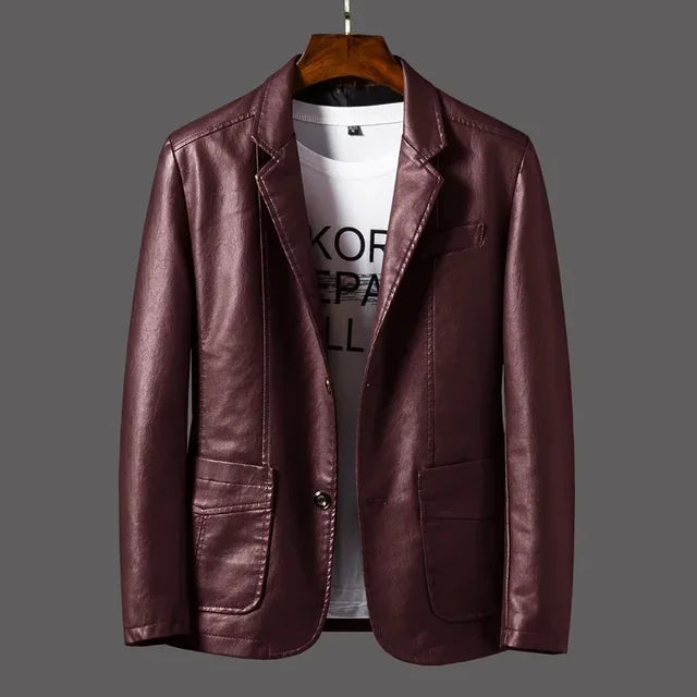 Cedric - Stijlvolle Leren Blazer voor Heren