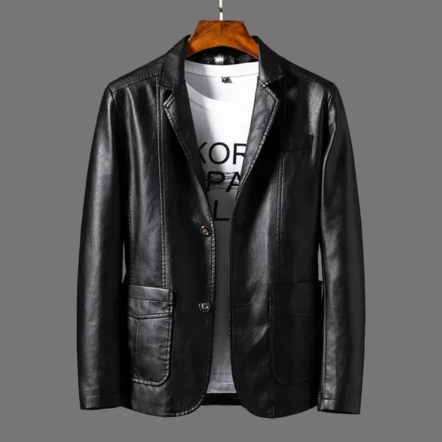 Cedric - Stijlvolle Leren Blazer voor Heren