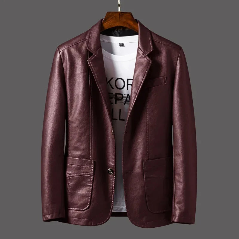 Cedric - Stijlvolle Leren Blazer voor Heren
