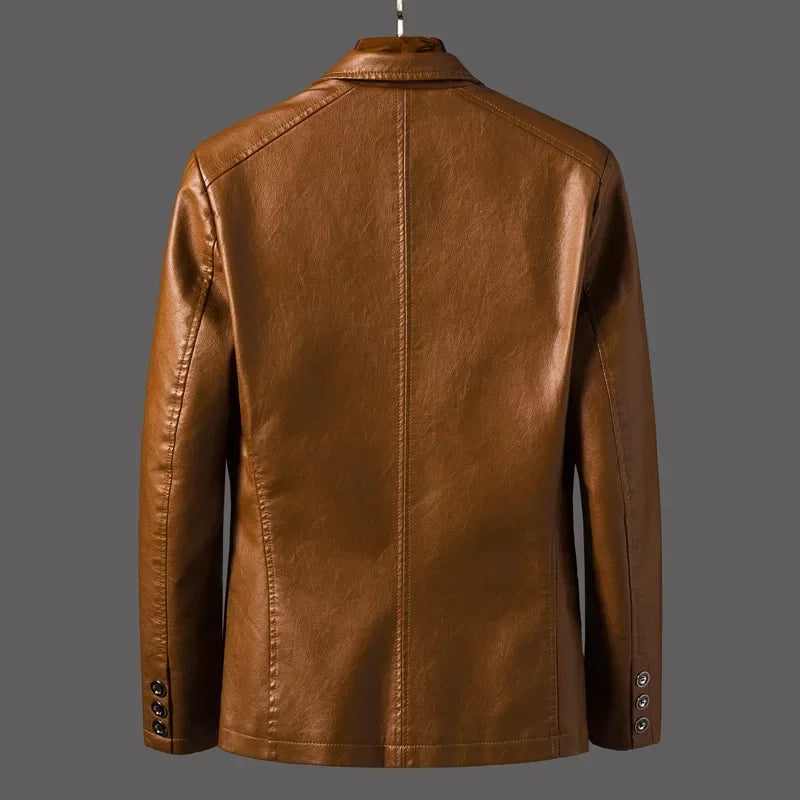 Cedric - Stijlvolle Leren Blazer voor Heren