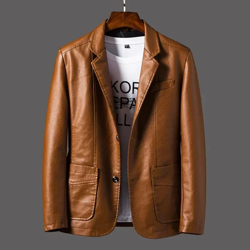 Cedric - Stijlvolle Leren Blazer voor Heren