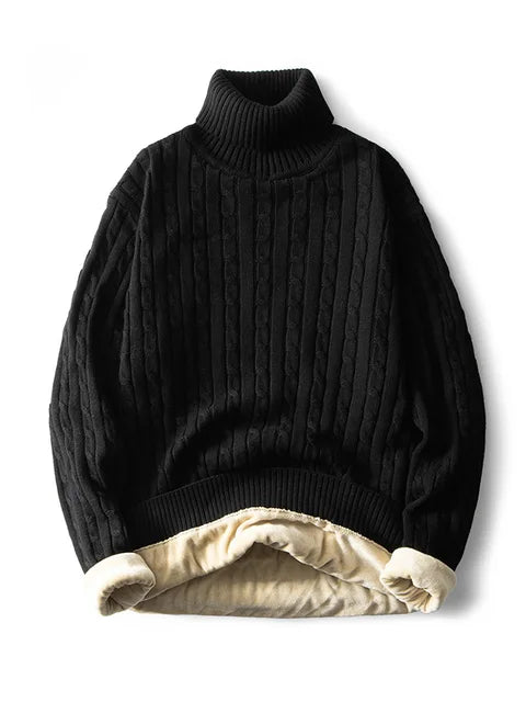 Lucenzo - Stijlvolle Heren Coltrui met Warm Fleece-Voering