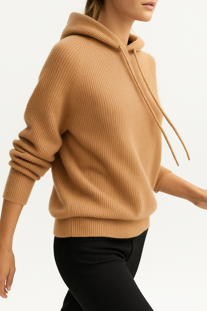 Dames Gebreide Hoodie | Zachte Trui met Capuchon