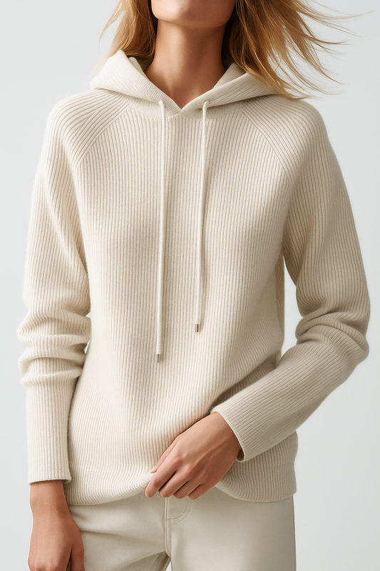 Dames Gebreide Hoodie | Zachte Trui met Capuchon