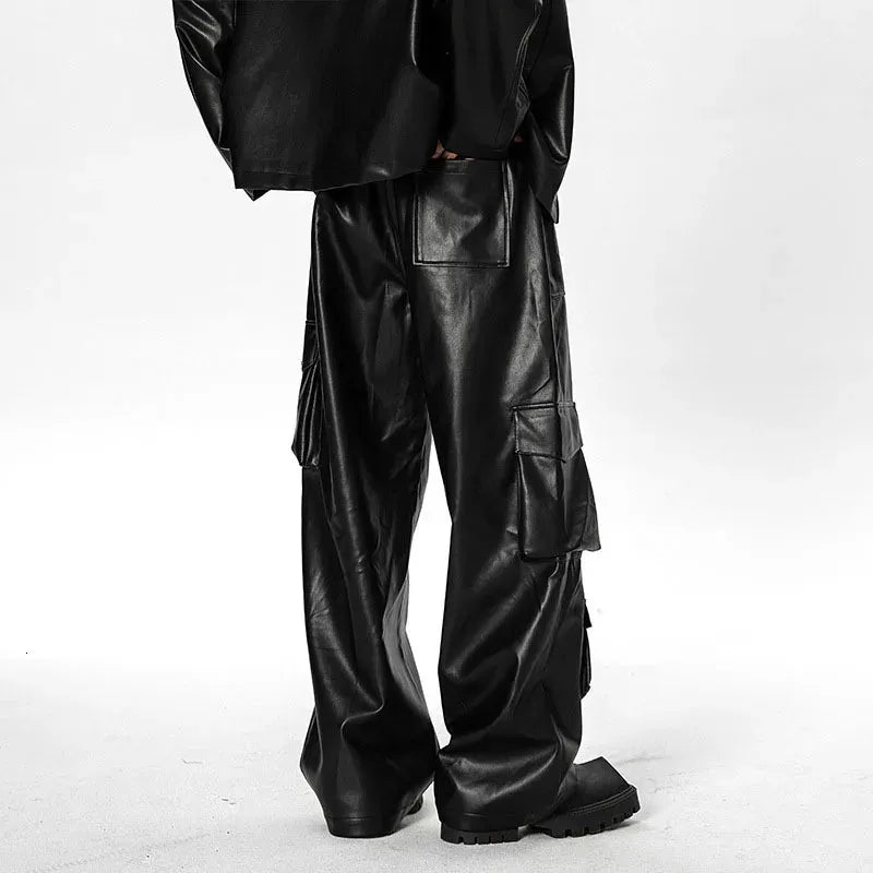 Xander – Luxe Leren Cargo Broek