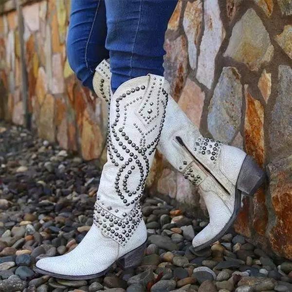 Sorelia - Dames Western Kniehoge Laarzen