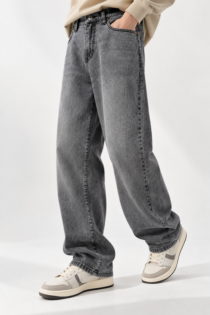 Heren Straight Leg Jeans | Washed Look