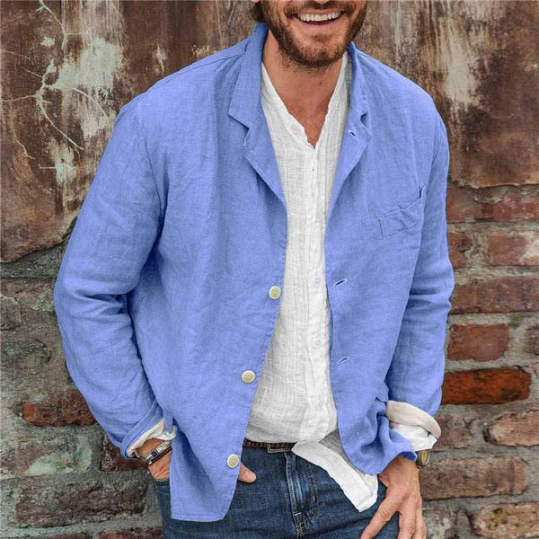 Elvano - Stijlvolle Katoen-Linnen Blazer voor Heren