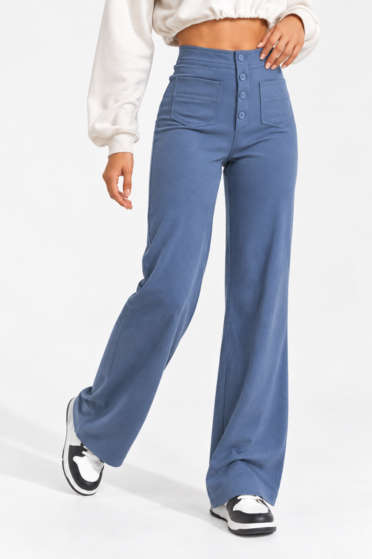 Dames Jeans met Hoge Taille | Straight Wide Leg