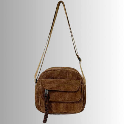 Corduroy crossbody tas dames – kleine schoudertas in zachte ribstof, meerdere kleuren
