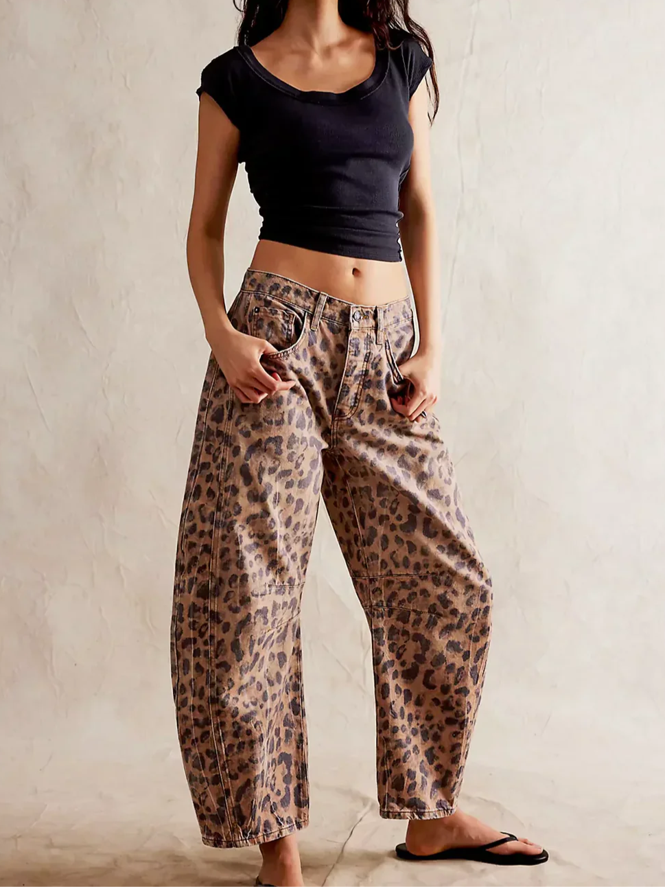 Dames Jeans | Wijde Spijkerbroek met Hoge Taille