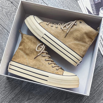 Unisex Hoge Sneakers – Suède Platform High Tops