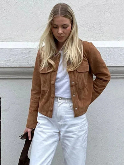 Cropped Tussenjas Dames | Knoopsluiting