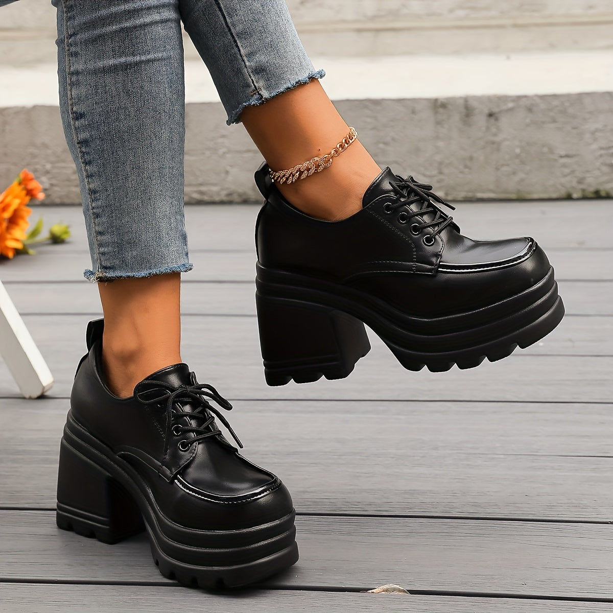 Dames Plateau Schoenen | Chunky Blokhak