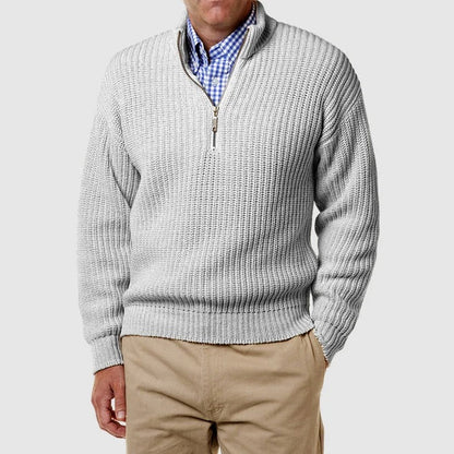 Victor - Stijlvolle Gebreide Half-Zip Trui voor Heren