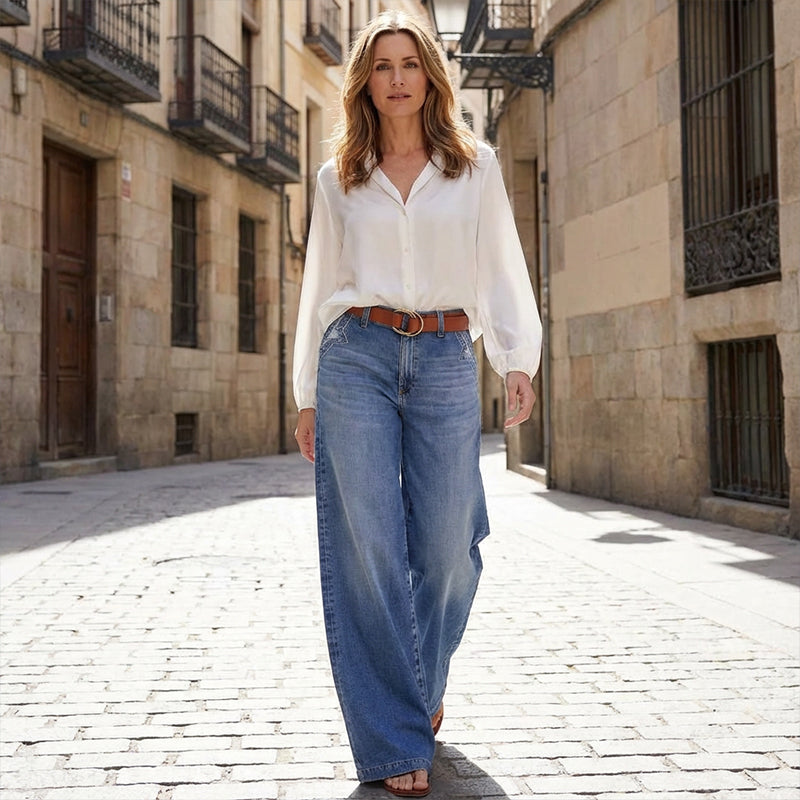 Spijkerbroek Dames | Wide Leg met Hoge Taille