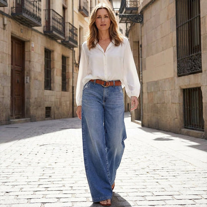 Spijkerbroek Dames | Wide Leg met Hoge Taille