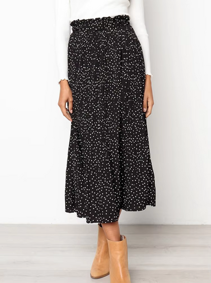 Fiorine - Zwierige Midi-Rok met Bloemenprint