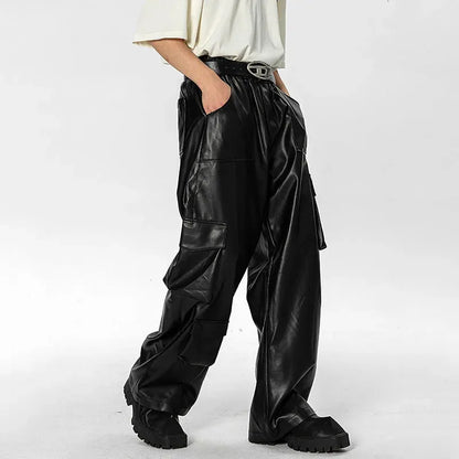 Xander – Luxe Leren Cargo Broek