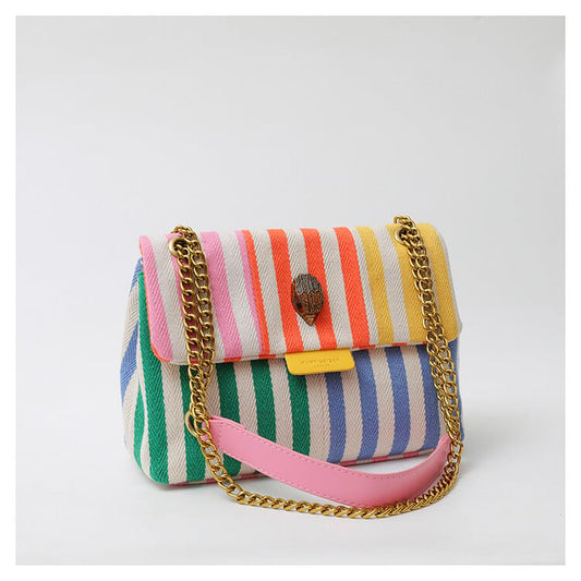 Schoudertas Dames | Gestreept & Ketting