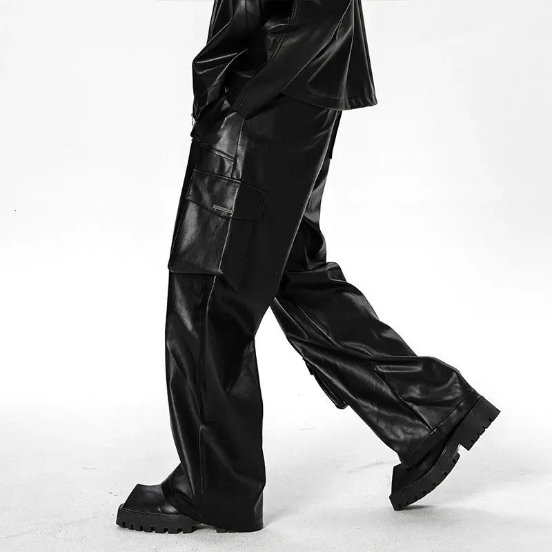 Xander – Luxe Leren Cargo Broek