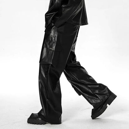 Xander – Luxe Leren Cargo Broek
