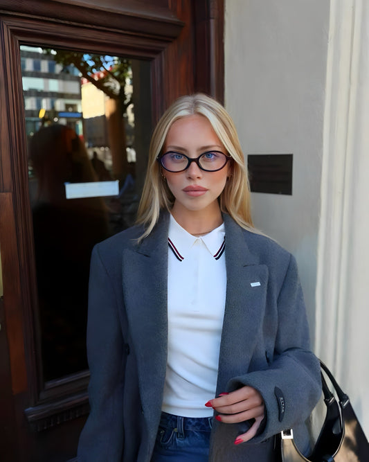 Modieuze Dames Bril met Blauwe Filter – Elegant & Beschermend voor Dagelijks Gebruik