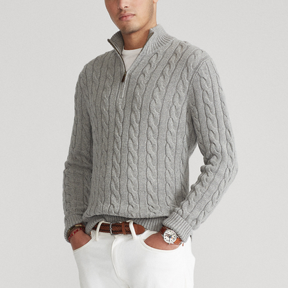 Enzo Trui Heren | Half Zip & Kabelpatroon