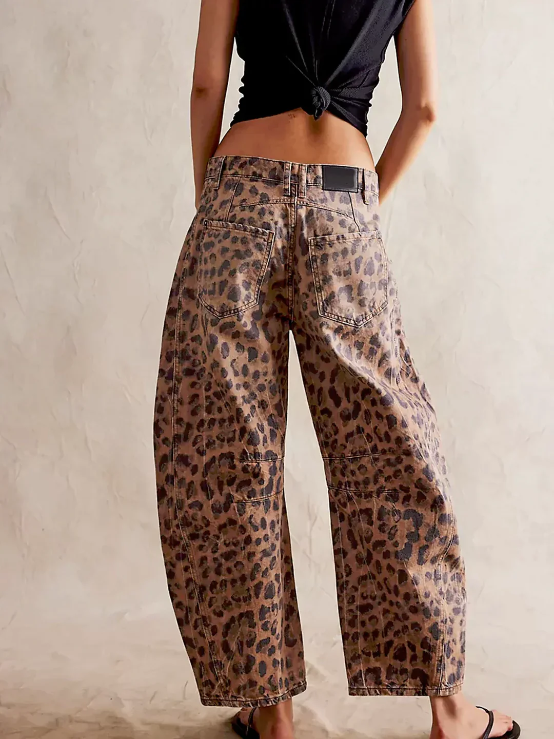 Dames Jeans | Wijde Spijkerbroek met Hoge Taille