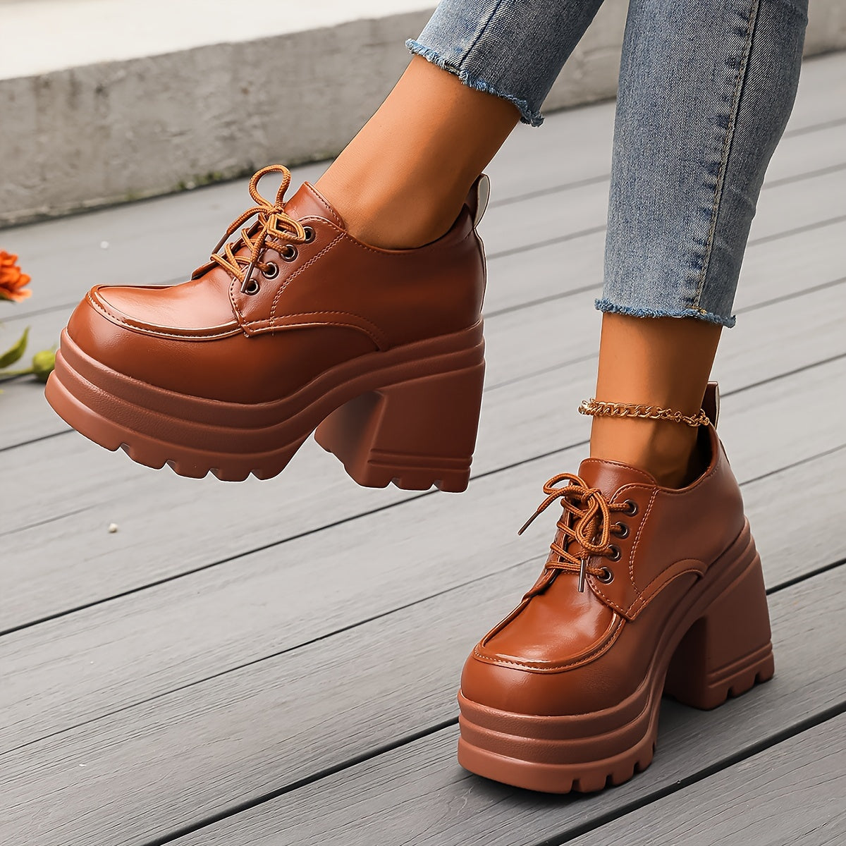 Dames Plateau Schoenen | Chunky Blokhak